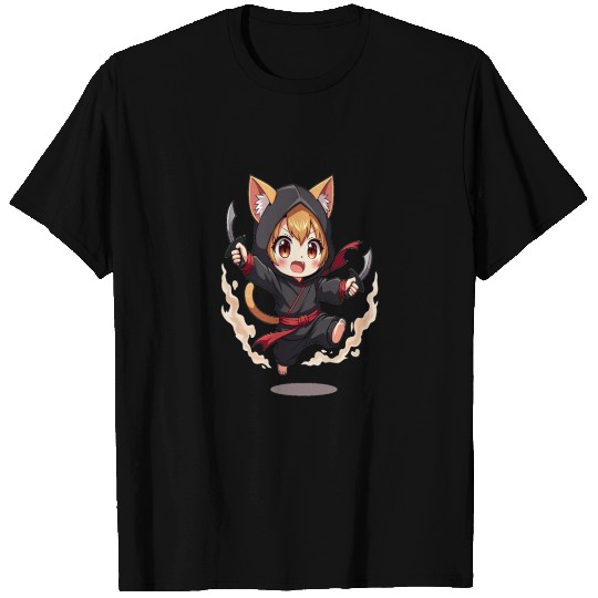 Chibi Ninja Cat T Shirts