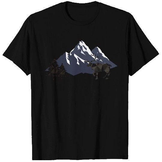 Geometric Wilderness — Crystal Deer T Shirts