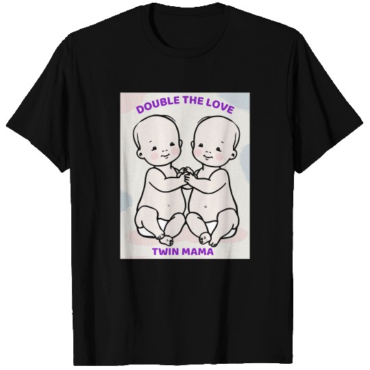 Twin Mom T Shirts | Double the Love Mother's Day