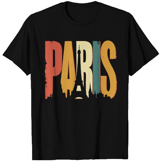 Retro Paris Eiffel Tower Vintage Travel T Shirts
