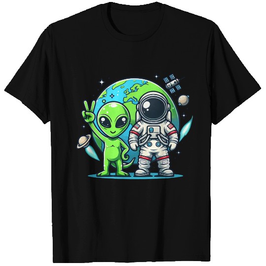 Alien Astronauts In Space T Shirts