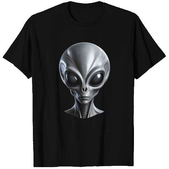Real Grey Alien with a big head T Shirts