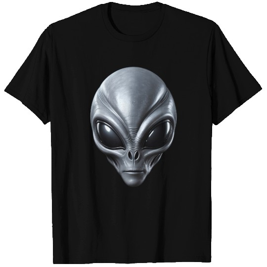 Real Grey Alien Extraterrestrial Face T Shirts