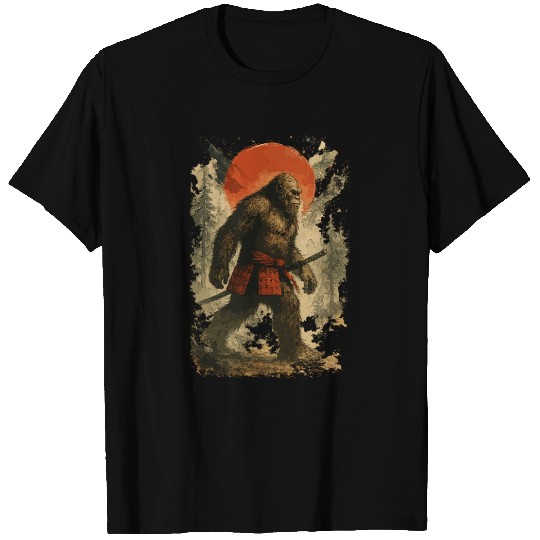 Samurai Bigfoot Japanese Vintage Graphic Ukiyo-e T Shirts