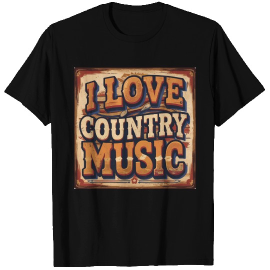 I Love Country Music T Shirts