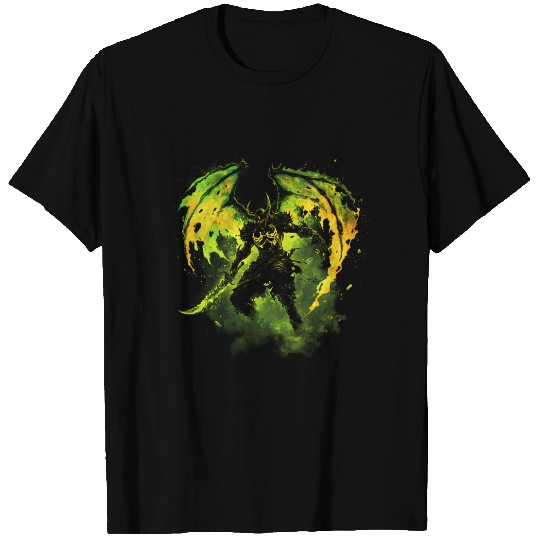 Demonic Warrior Hellfire Fantasy Artwork T Shirts