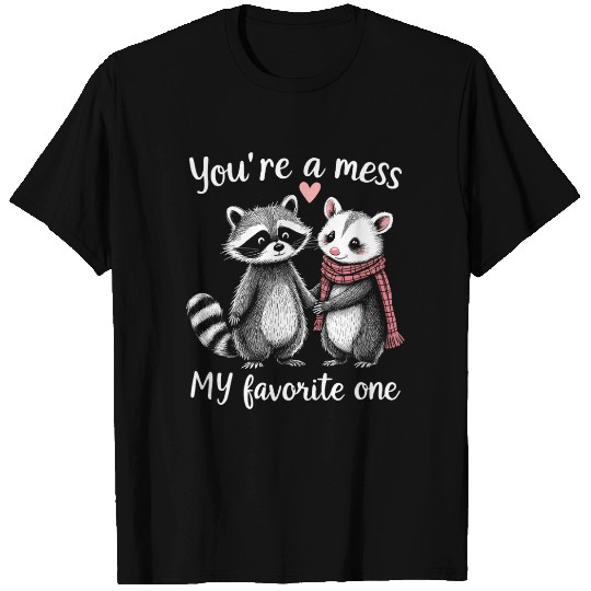 Feral Design Love Couple Possum Opossum Raccoon T Shirts