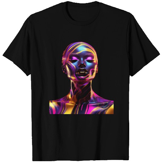 Black & Gold Marble Goddess T Shirts