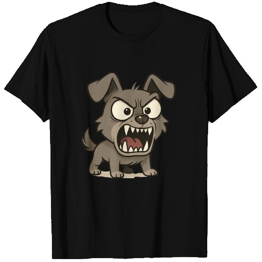 "Funny Angry Dog – Fierce & Hilarious Art T Shirts