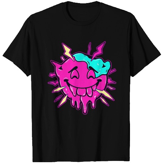 Melting Face Vaporwave Glitch Streetwear Art T Shirts