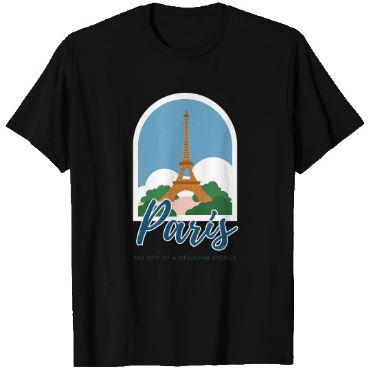 Vintage Paris Cityscape, Retro Paris France Travel T Shirts