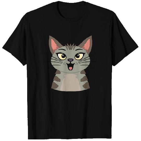 Surprised Striped Cat T Shirts
