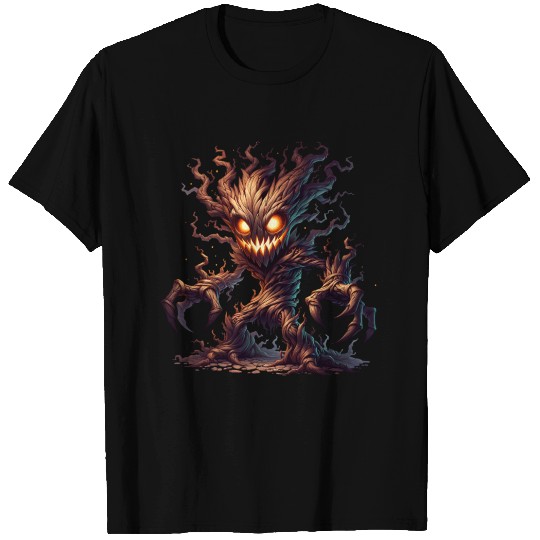 Haunted Tree Monster – Creepy Forest Guardian T Shirts