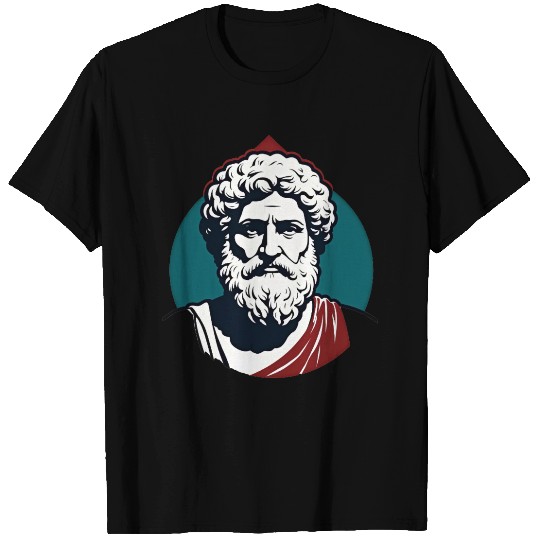 Aristotle in Modern Minimalist Style T Shirts