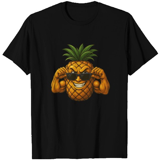Cool pineapple sunglasses muscles biceps fruit T Shirts