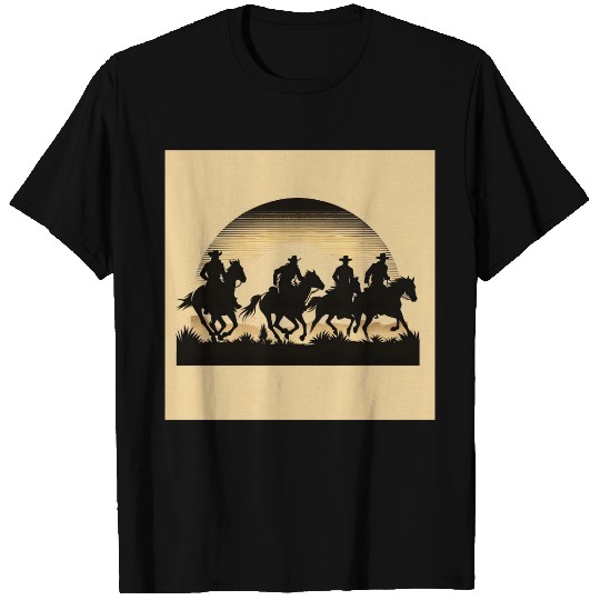 Western Sunset Silhouette T Shirts