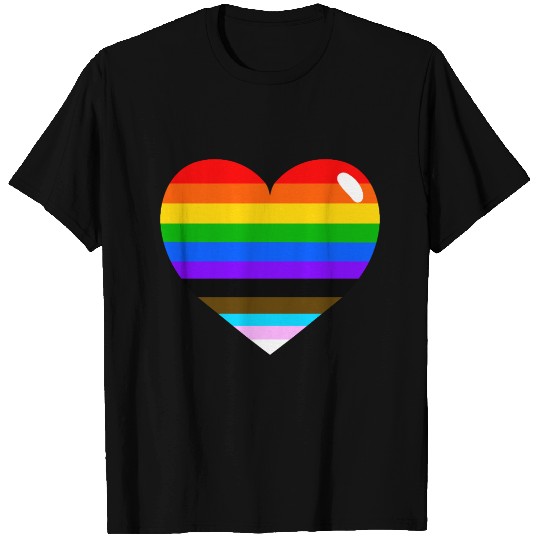 LGBTQ+/Pride/Progress Heart T Shirts