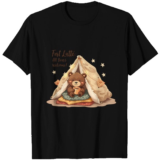 Fort Latte - Cute Bear Cub & Cozy Coffee Fun T Shirts
