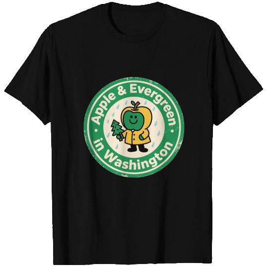 Pacific Northwest Charm Washington Vintage Apple T Shirts