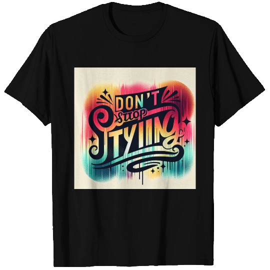 Vibrant Expressionist Typography T Shirts