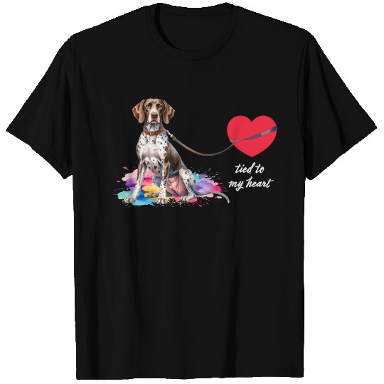 Pointer Tied To My Heart T Shirts