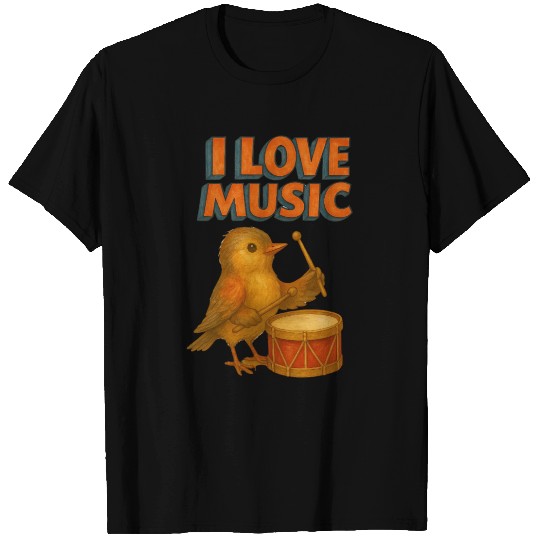 Drumming Bird: Rhythm in Flight T Shirts