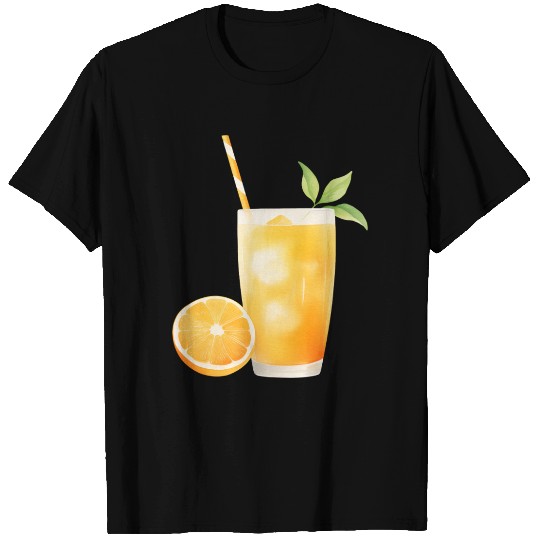 Watercolor Orange Juice T Shirts