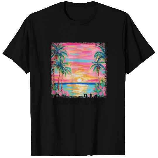 Summer Vibe Preppy Beach T Shirts