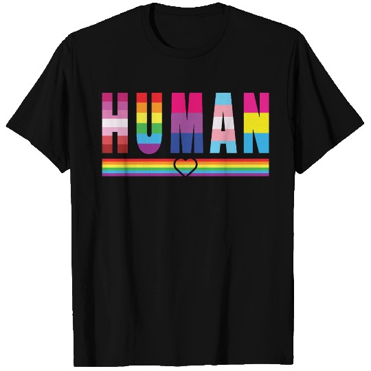 HUMAN LGBT Flag Gay Pride Month T Shirts