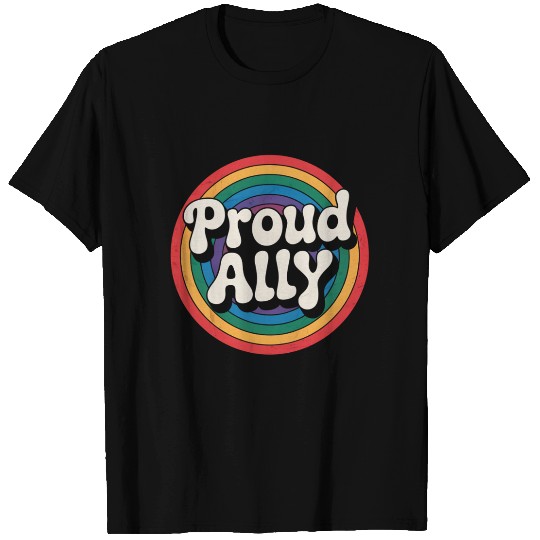 Proud Ally LGBTQ Pride Rainbow T Shirts