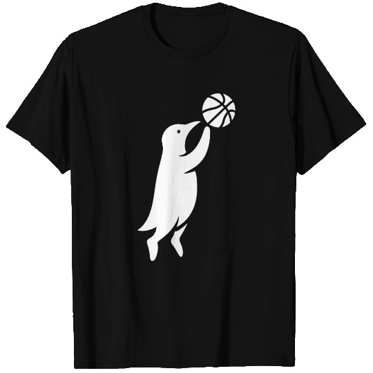 Minimalist penguin basketball player dunk T Shirts