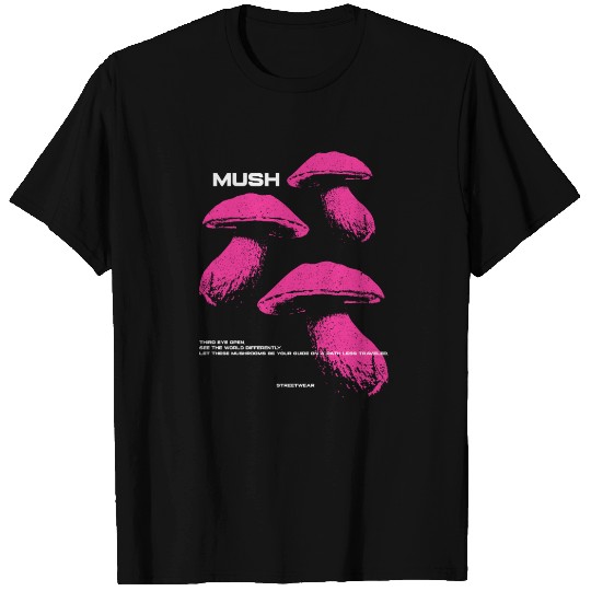 MUSH – Trippy Mushroom T Shirts – Pink Psychedelic