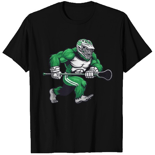 Green Bigfoot Lacrosse T Shirts