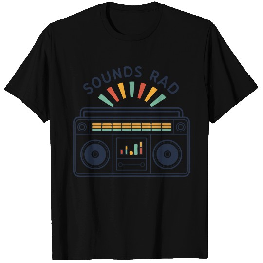 Sounds Rad Boombox Equalizer Retro 80s T Shirts