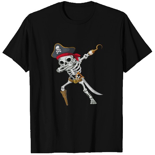 Halloween Dabbing Skeleton Pirate T Shirts