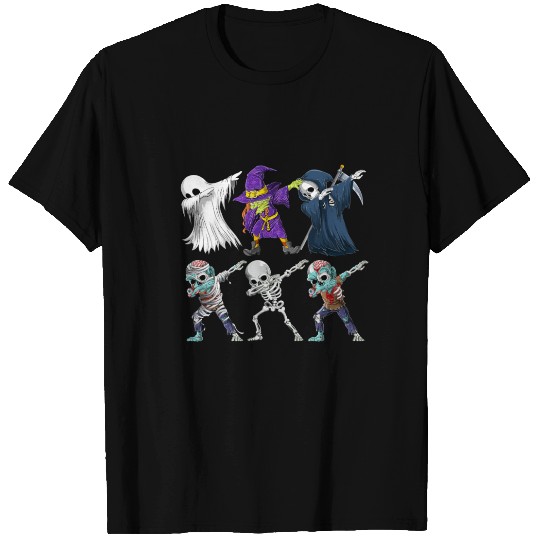 Dabbing Halloween Witch Skeleton Zombie Boo Mummy T Shirts