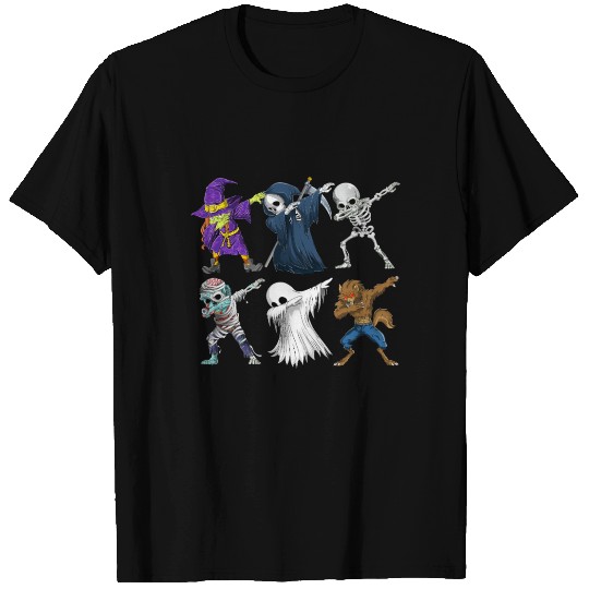 Dabbing Halloween Witch Skeleton Zombie Boo Mummy T Shirts
