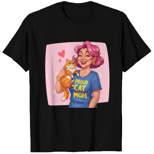 Proud Cat Mom Style T Shirts