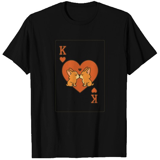 Du Du Corgi King of Hearts – Cute Poker Card T Shirts