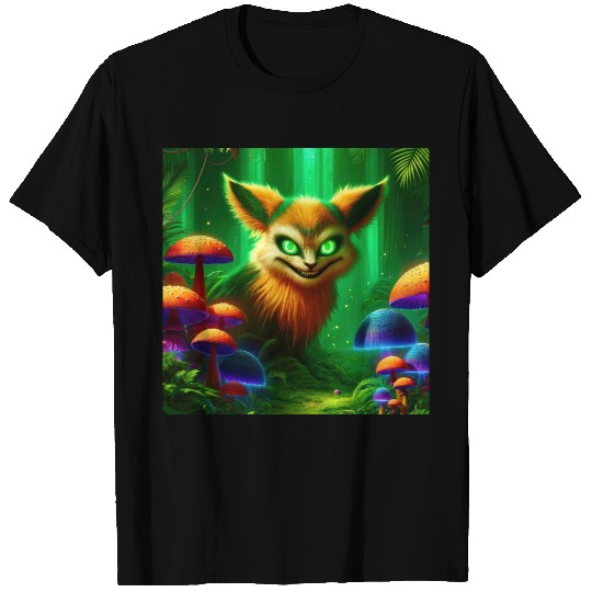 Demon Fox in Enchanted Forest – Fantasy Creature T Shirts