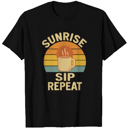 Sunrise Coffee Loop Design T Shirts