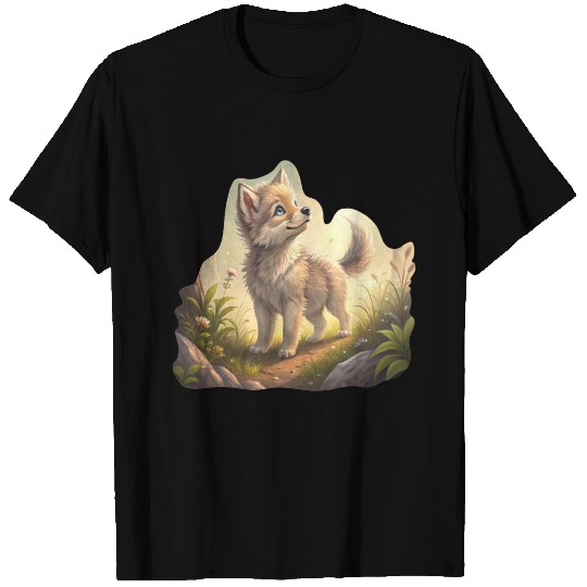 Autumn Whispers Wolf Pup T Shirts