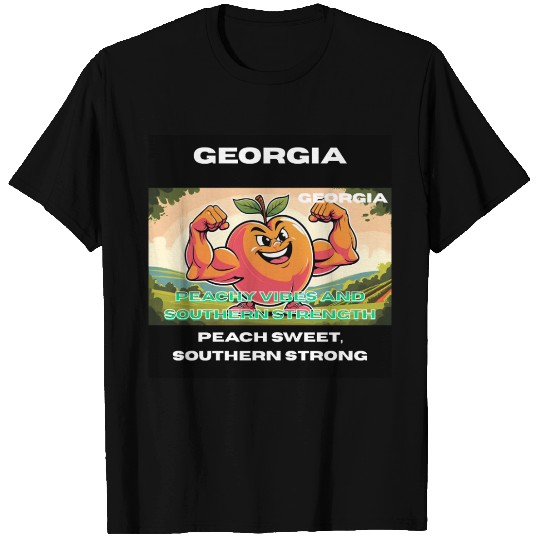 Georgia Peach State Art T Shirts