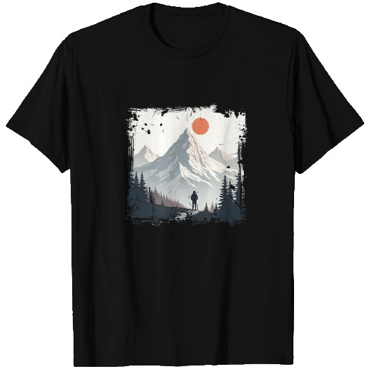 Serene Mountain Wilderness Scene T Shirts