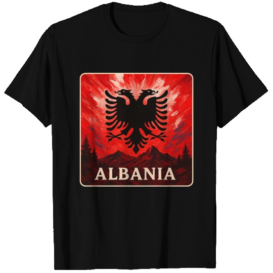 Albania Double Eagle Design T Shirts