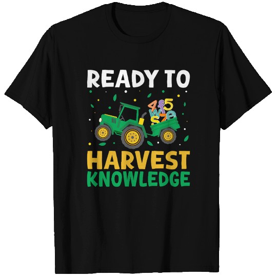 Back to School Teacher Farming Tractor Farmer Kids T Shirts
