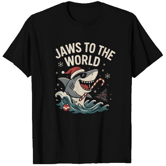 Jaws to the World – Christmas Shark Attack T Shirts