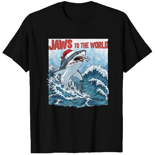 Jaws to the World – Christmastime Shark Attack T Shirts