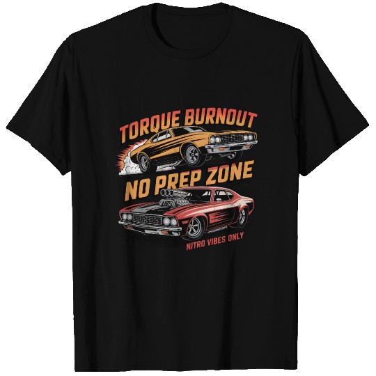 Retro Muscle Drag Racer – No Prep Street Heat T Shirts