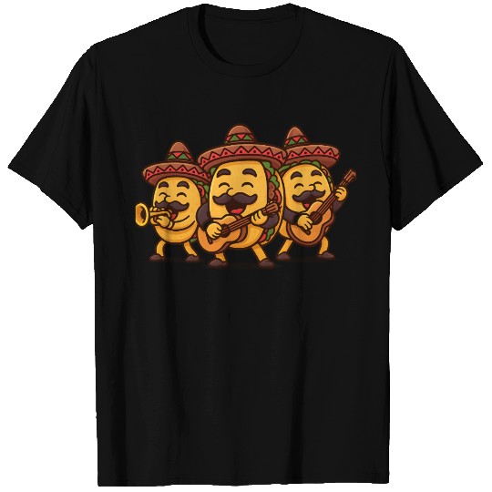 Cartoon Taco Mariachi Band T Shirts